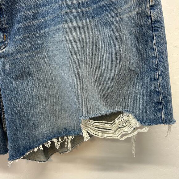 NWT Madewell Plus Curvy Relaxed Mid-Length Denim Shorts in Brockport Wash 22 - Picture 3 of 5